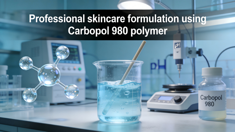 Professional skincare formulation using Carbopol 980 polymer