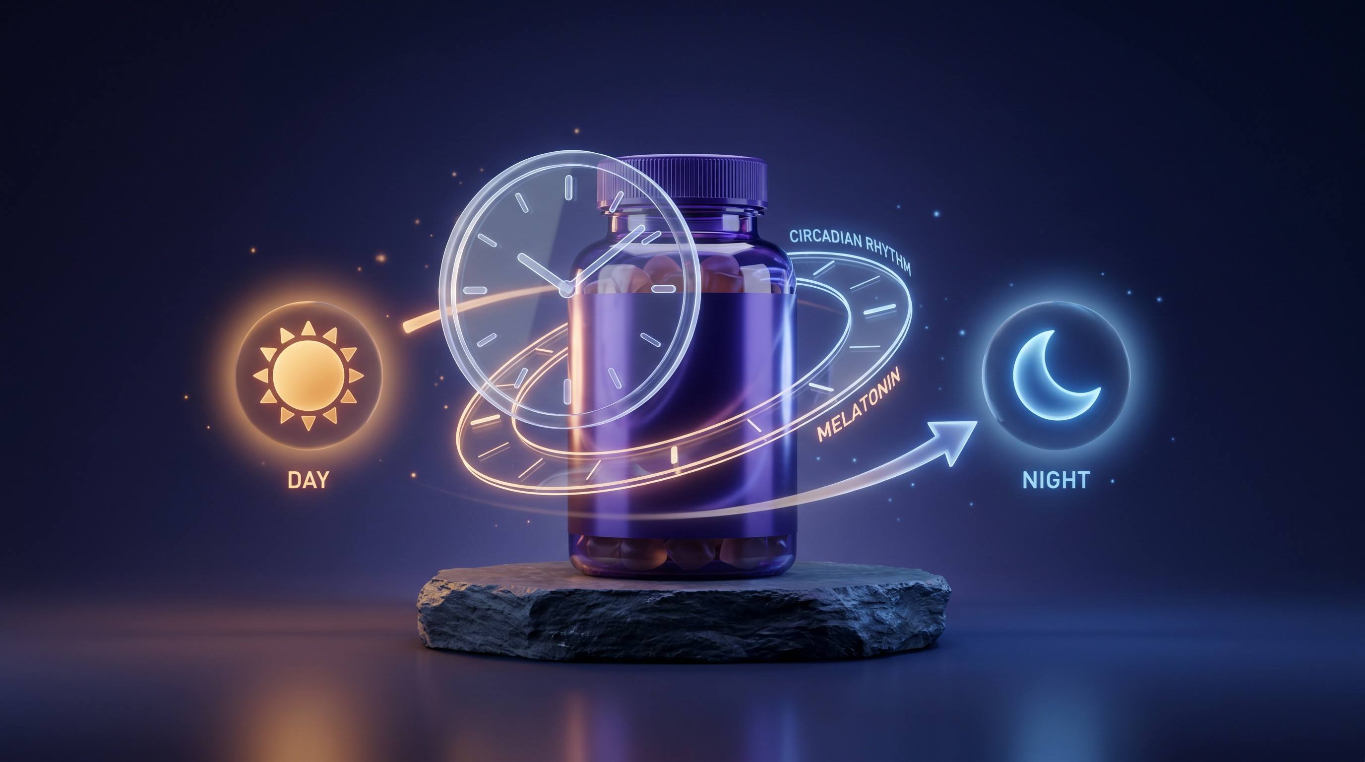 Melatonin gummies supporting circadian rhythm reset and natural sleep cycles