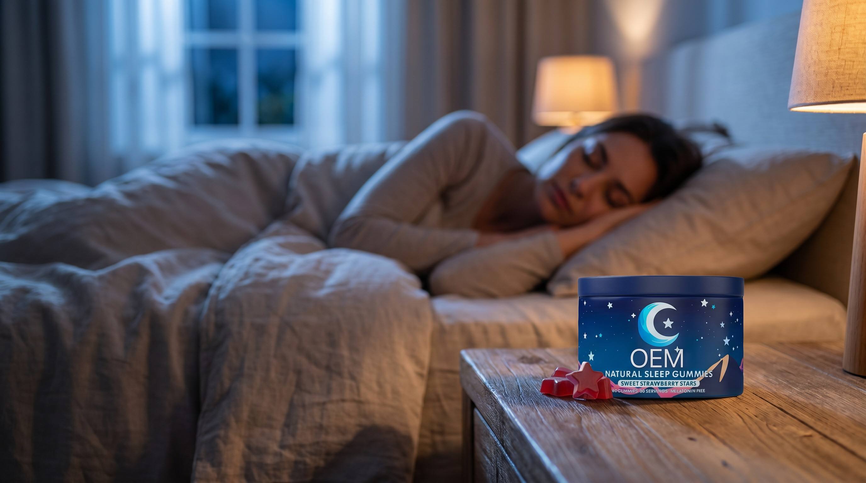 Peaceful sleep achieved with consistent melatonin gummy routine and good sleep hygiene