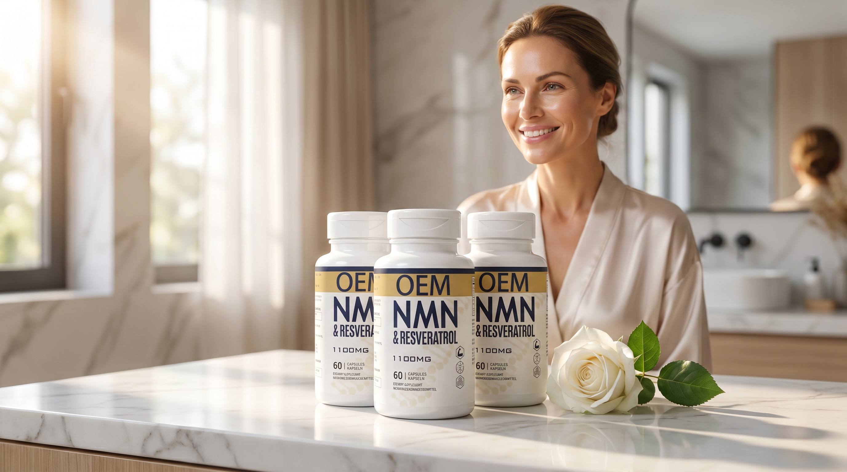 Women integrating NMN capsules into daily beauty wellness routines for radiant skin