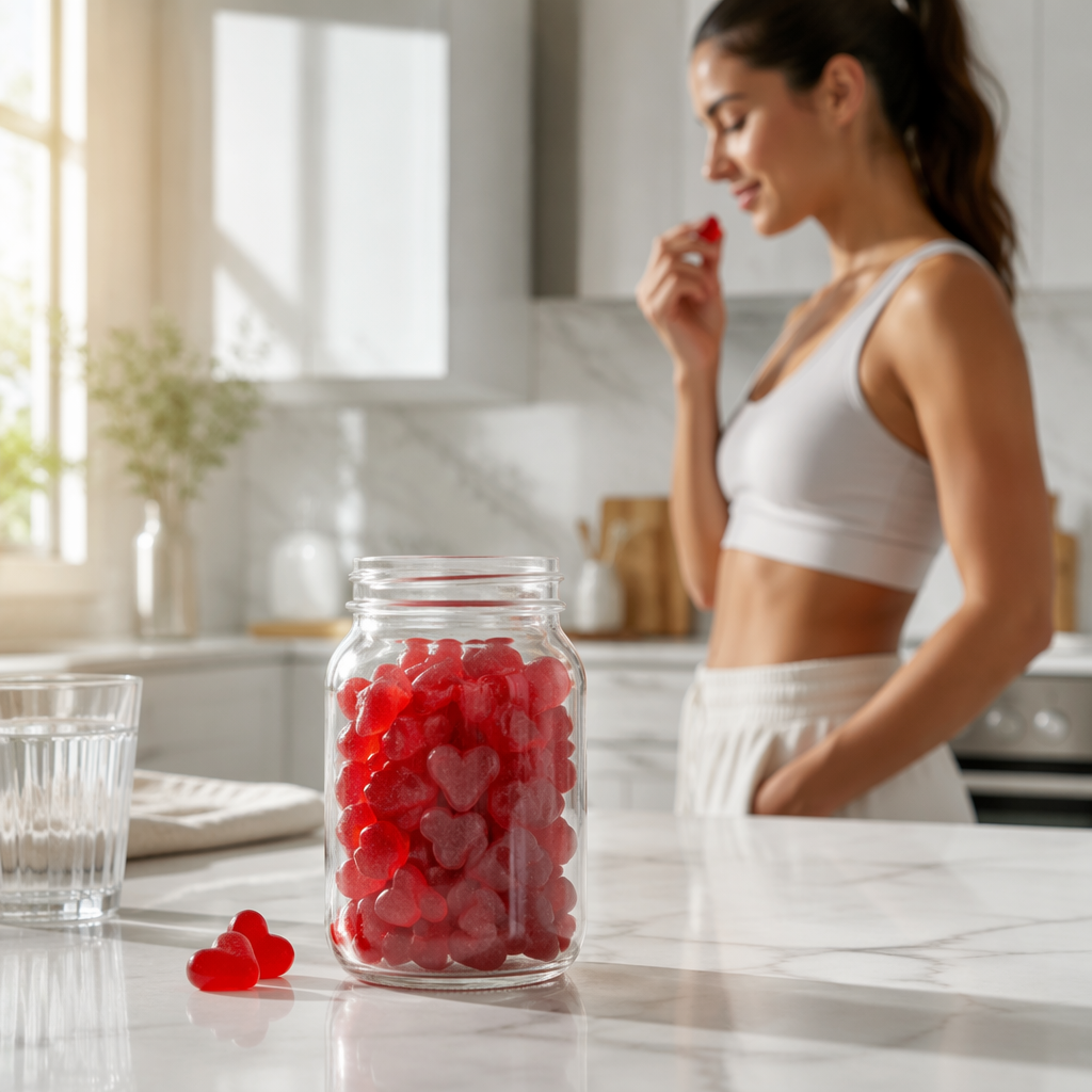 Women's probiotic gummies e-commerce product display showing market growth trends