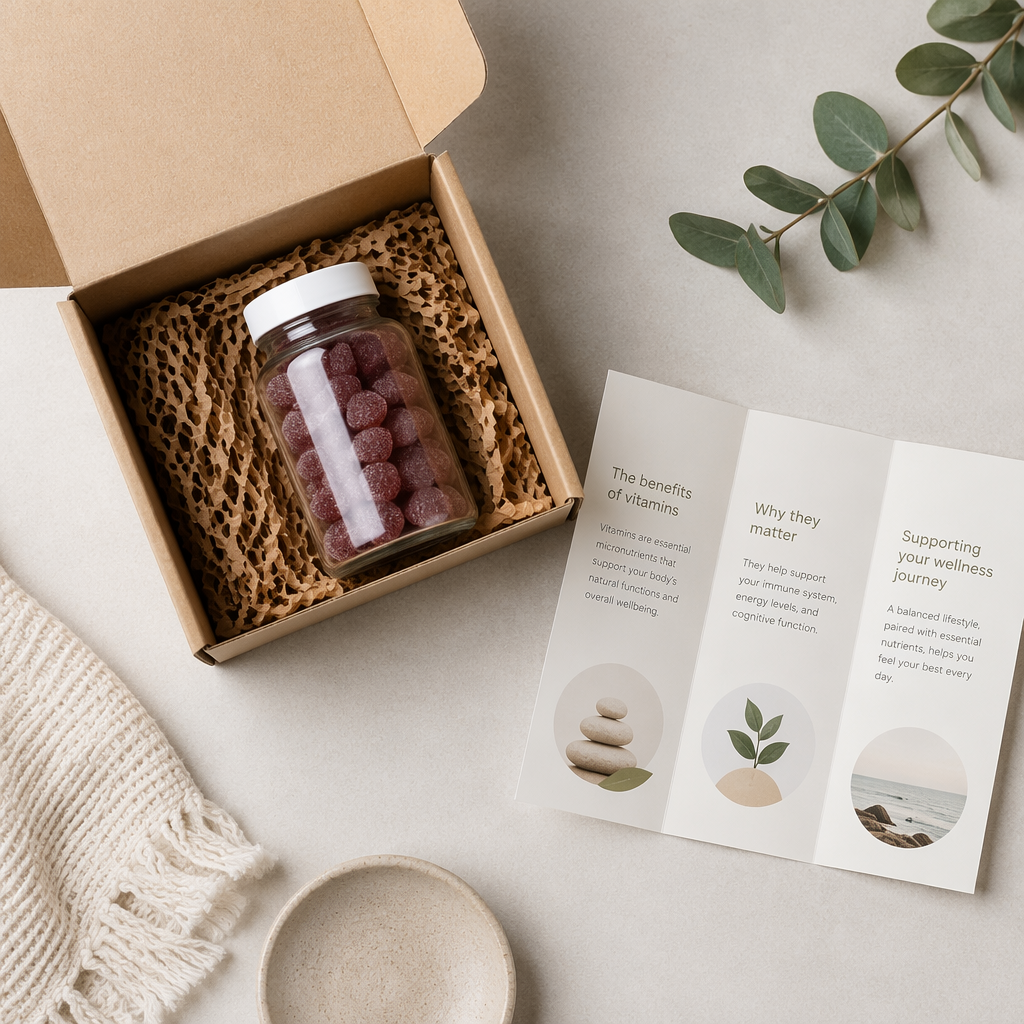 Data analytics dashboard showing e-commerce performance metrics for women's probiotic gummy sales