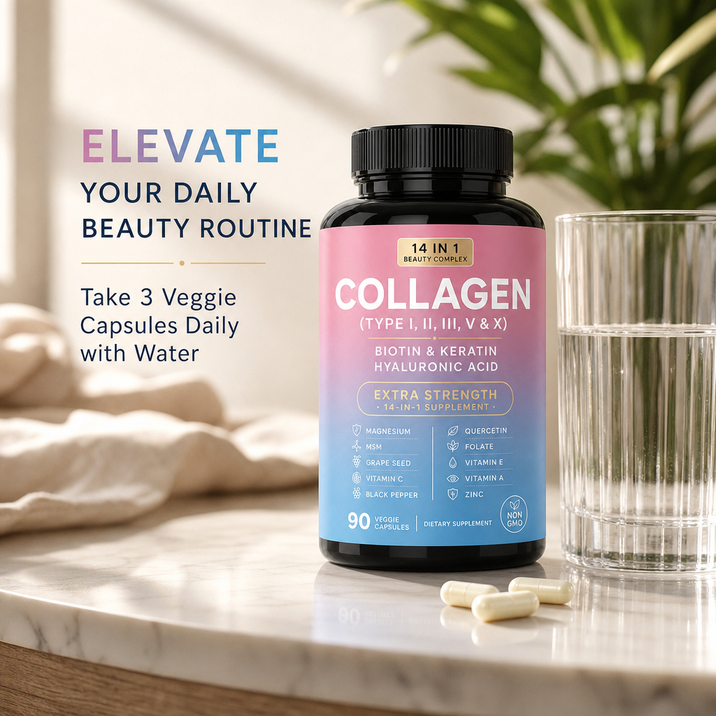 Daily Supplement Routine with Water