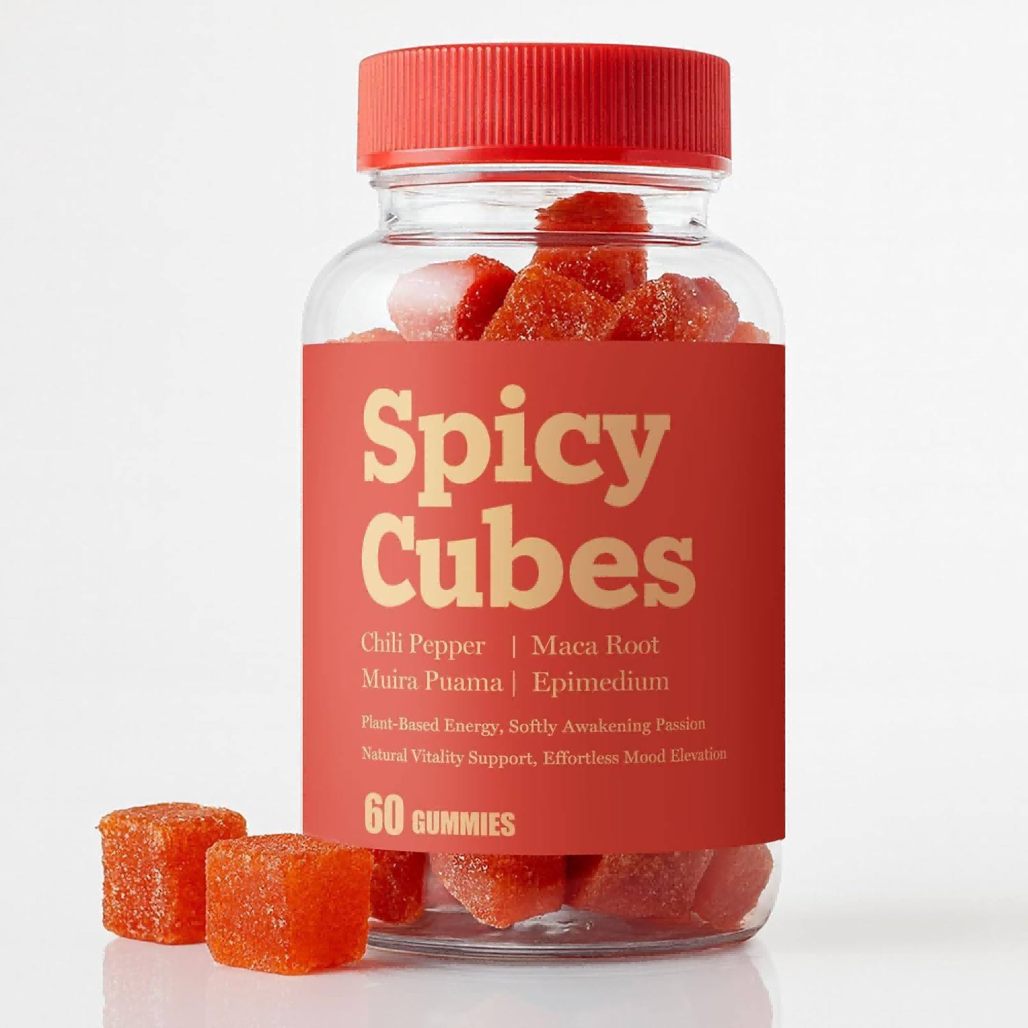 Spicy Cubes Hot Peach Gummies