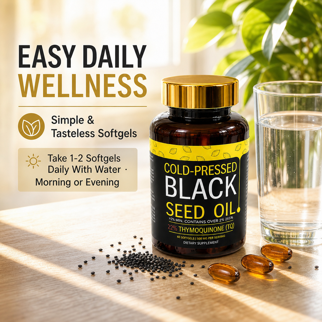 Cold-Pressed Black Seed Oil 500mg