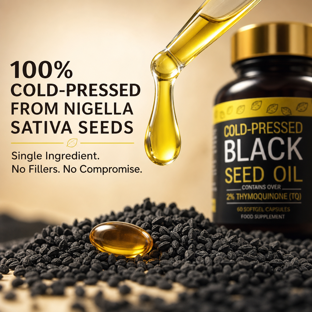 Cold-Pressed Black Seed Oil 500mg