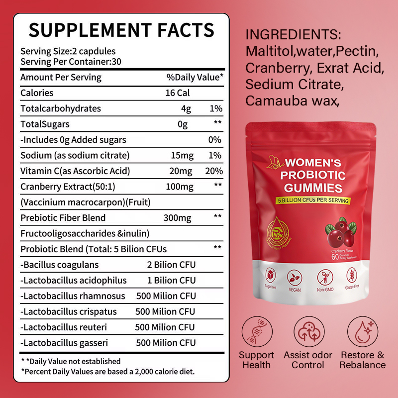 Women's Probiotic Gummies 60 Count